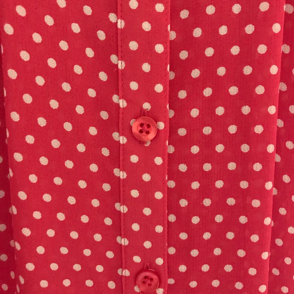 Boden Blouse pink with white dots